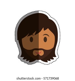 Man face cartoon icon vector illustration graphic design