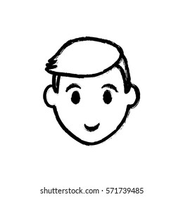 Man face cartoon icon vector illustration graphic design