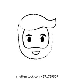 Man face cartoon icon vector illustration graphic design