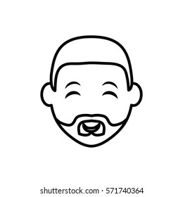Man face cartoon icon vector illustration graphic design