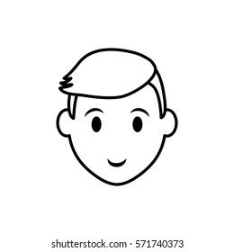 Man face cartoon icon vector illustration graphic design