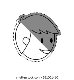 Man face cartoon icon vector illustration graphic design