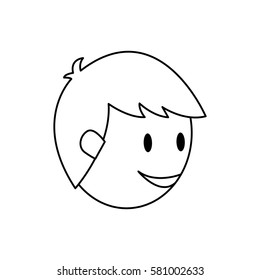 Man face cartoon icon vector illustration graphic design