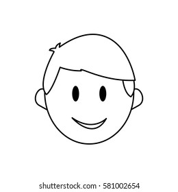 Man face cartoon icon vector illustration graphic design