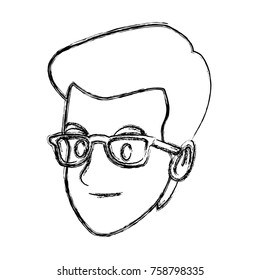 Man face cartoon icon vector illustration graphic design