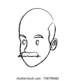 Man face cartoon icon vector illustration graphic design