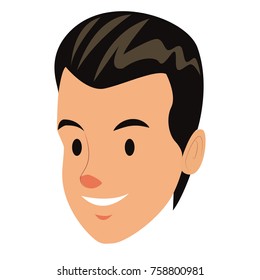 Man face cartoon icon vector illustration graphic design