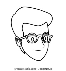 Man face cartoon icon vector illustration graphic design
