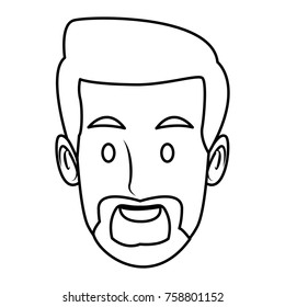 Man face cartoon icon vector illustration graphic design