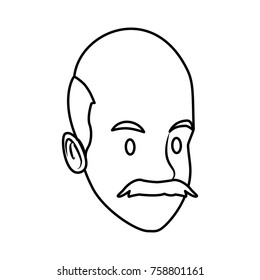 Man face cartoon icon vector illustration graphic design