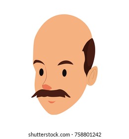 Man face cartoon icon vector illustration graphic design