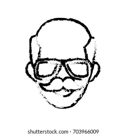 man face character people contour image