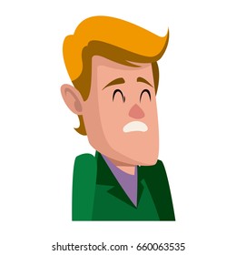 man face character people flat design