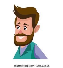 man face character people flat design