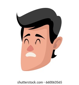 man face character people flat design