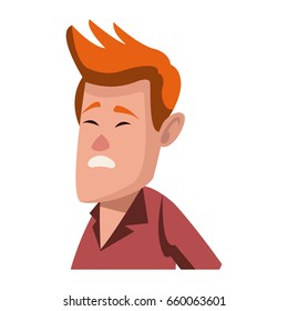 man face character people flat design