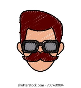 man face character people profile cartoon image