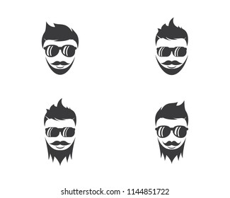 Man face character symbol illustration