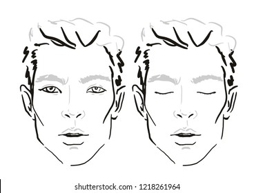 Male Face Templates For Makeup