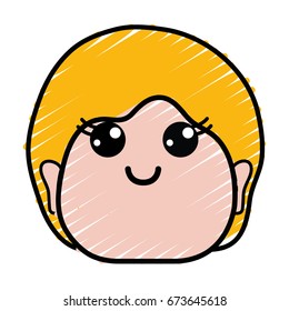 man face with expression and hairstyle