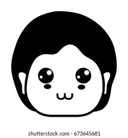 man face with expression and hairstyle