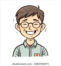 A man with a face and expression that is happy and full of joy