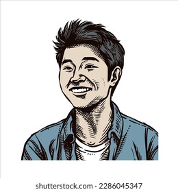 A man with a face and expression that is happy and full of joy