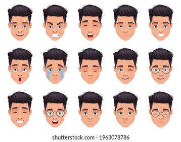 Man face expression vector design illustration isolated on white background