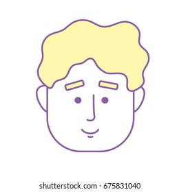 man face with hairstyle design