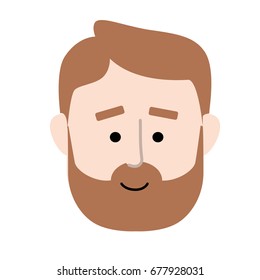man face with hairstyle design