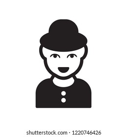 Man face with hat icon. Trendy Man face with hat logo concept on white background from People collection. Suitable for use on web apps, mobile apps and print media.