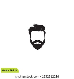 man face icon barbershop symbol illustration simple design element vector logo template