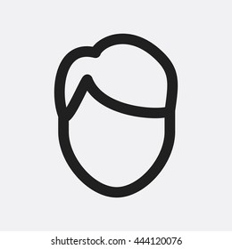 Man face icon illustration isolated vector sign symbol