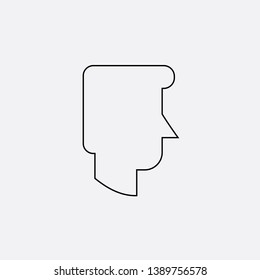 man face icon sign signifier vector