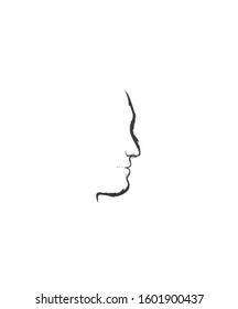 Man face line art simple design vector.