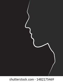 Man face logo art graphics design.