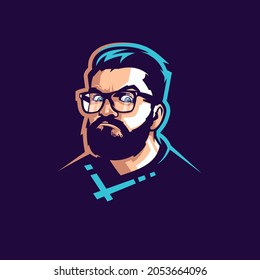 Man Face Logo with vectorMan Face Logo with vector