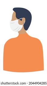 man with face mask design