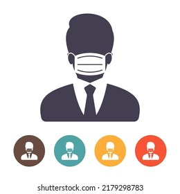 Icono de máscara de rostro de hombre