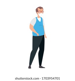 man with face mask isolated icon vector illustration design