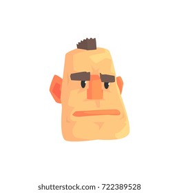 Man face with mohawk cartoon character vector illustration