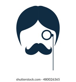 man face with mustache
