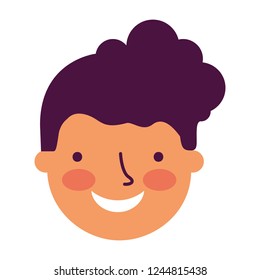 man face on white background 