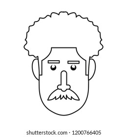 Man Face Outline On White Background Stock Vector (Royalty Free ...