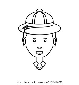 man face over white background  vector illustration