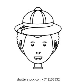 man face over white background  vector illustration