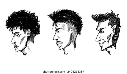 man face pattern vector illustration art