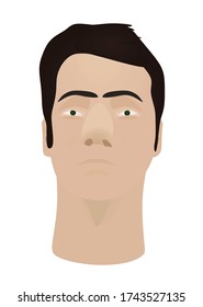 Retrato masculino. ilustración vectorial