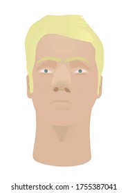 Retrato masculino. ilustración vectorial