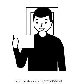 man face scan biometric digital technology